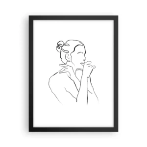 Poster in einem schwarzem Rahmen - Akt: ein sinnliches Geheimnis - 30x40 cm