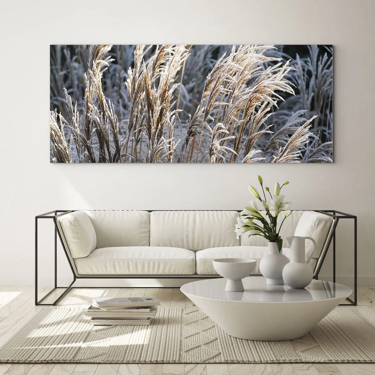 Glasbild - Bild auf glas - Gekleidet mit Frost - 100x40 cm