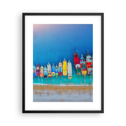 Poster in einem schwarzem Rahmen - Aus der Vogelperspektive - 40x50 cm