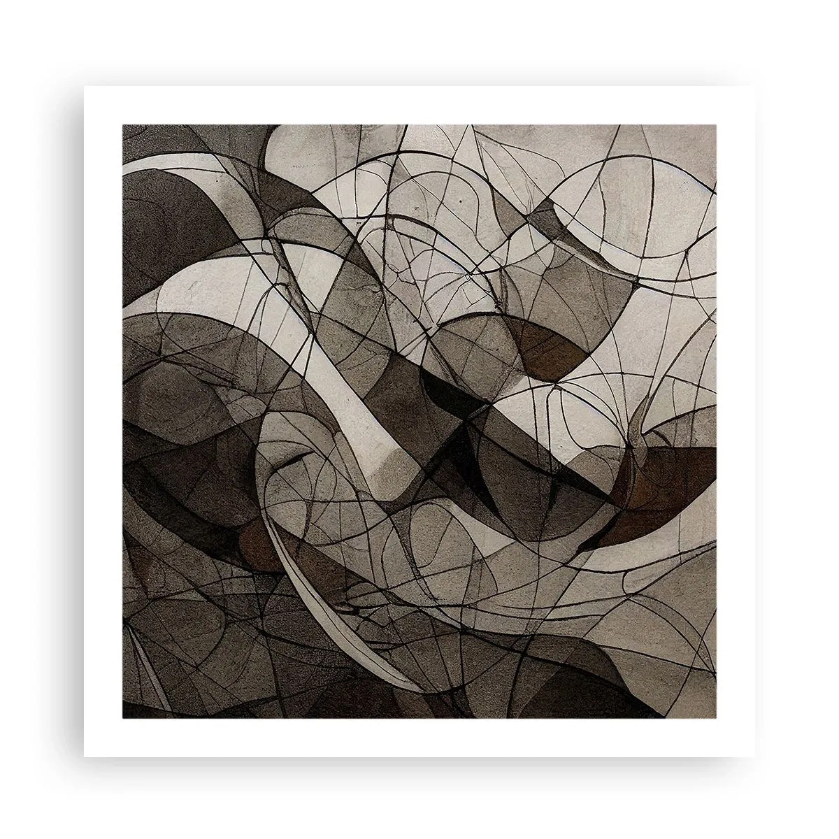 Poster - Zirkulation von Erdfarben - 60x60 cm