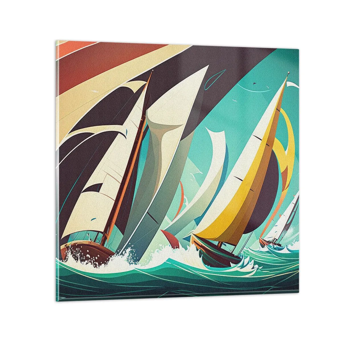 Glasbild - Bild auf glas - Viel Glück mit den Elementen - 40x40 cm