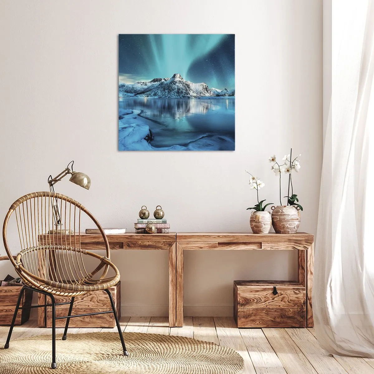 Bild auf Leinwand - Leinwandbild - Lichtnacht - 40x40 cm