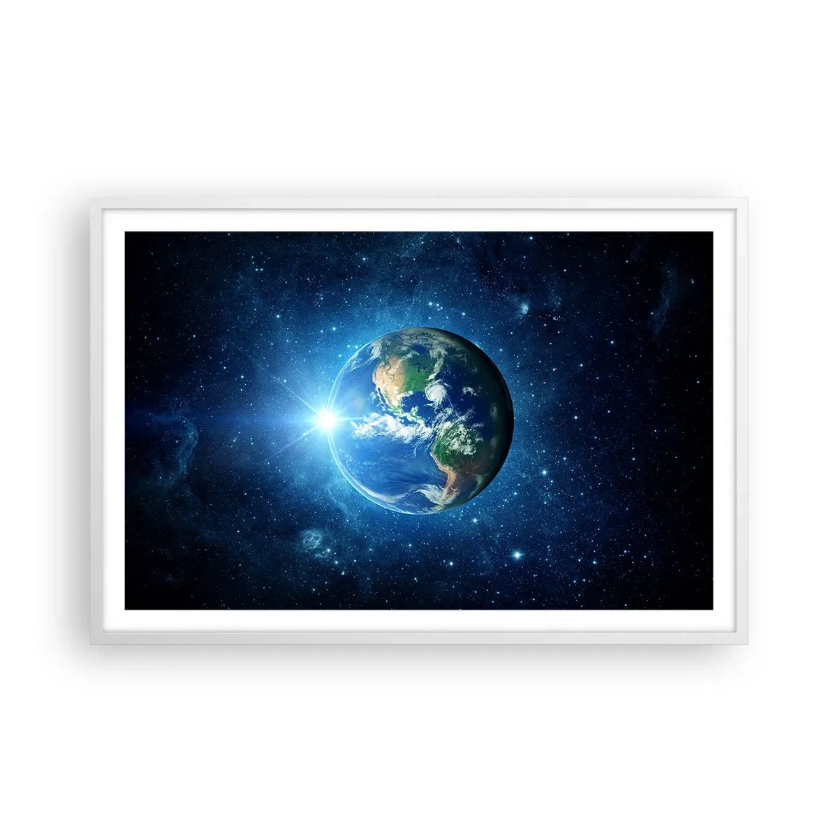 Poster in einem weißen Rahmen - Wir sind im Himmel - 91x61 cm