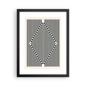 Poster in einem schwarzem Rahmen - Geometrische Illusion - 30x40 cm