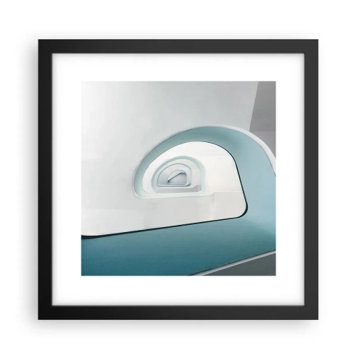 Poster in einem schwarzem Rahmen - Bis zum Ende des Blaus - 30x30 cm