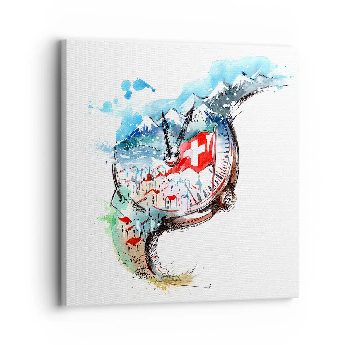 Bild auf Leinwand - Leinwandbild - Der Geist der Schweiz - 30x30 cm