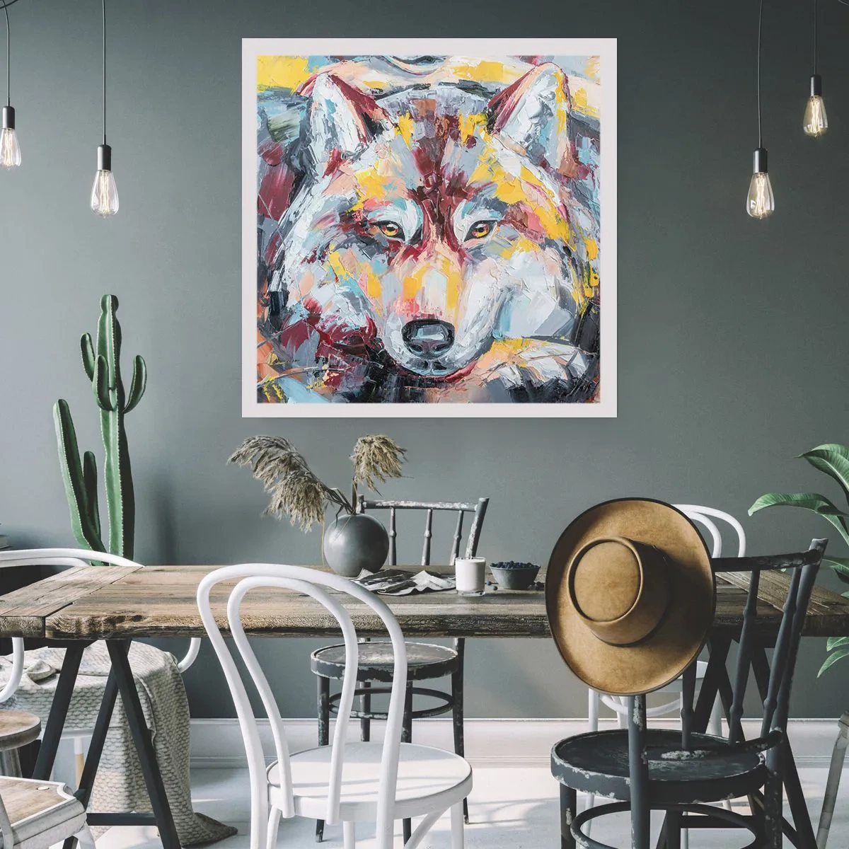Poster - Seelenfrieden unter den Lieben - 60x60 cm