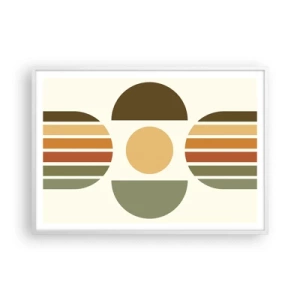 Poster in einem weißen Rahmen - In Erdtönen - 100x70 cm