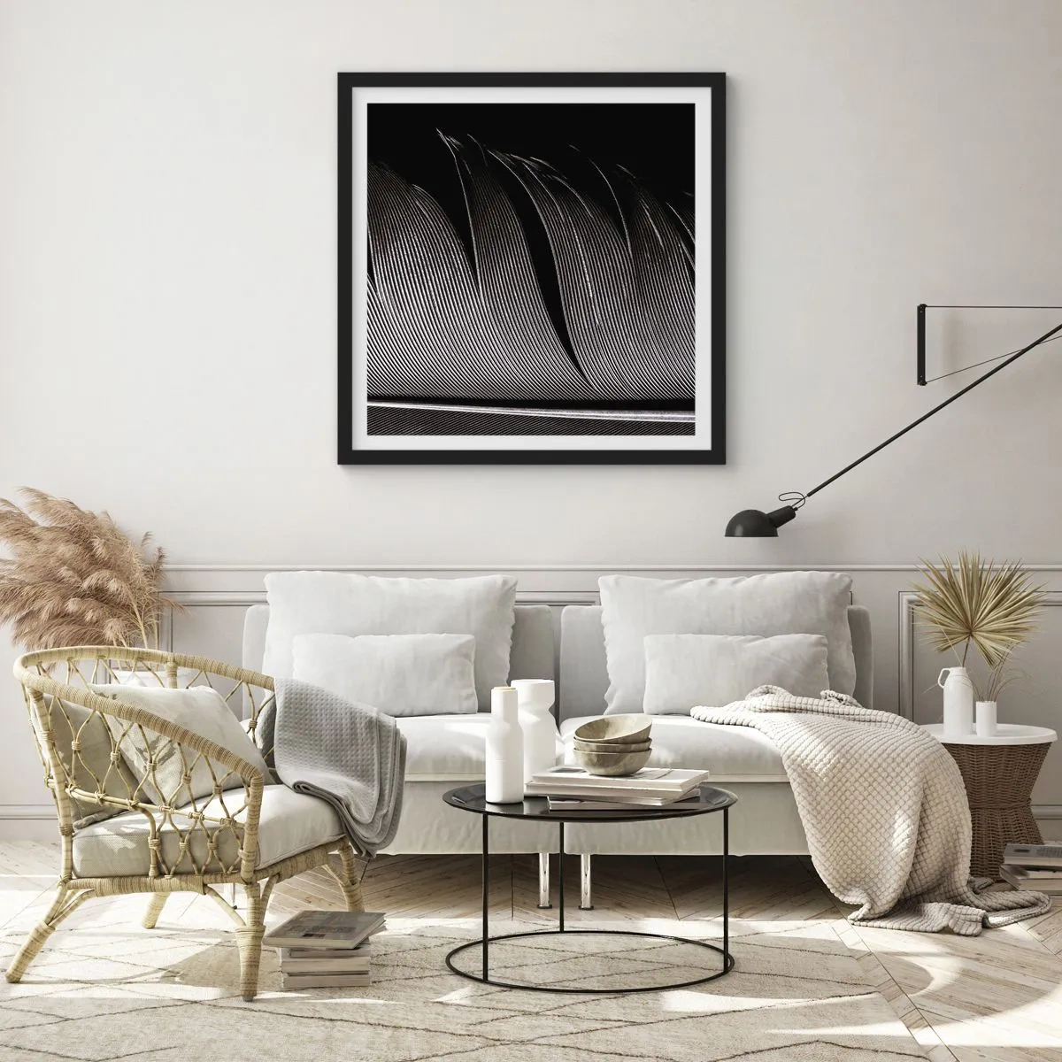 Poster in einem schwarzem Rahmen - Stift – ein wunderbares Design - 40x40 cm
