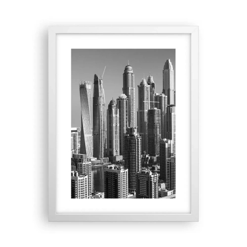 Poster in einem weißen Rahmen - Stadt in der Wüste - 30x40 cm