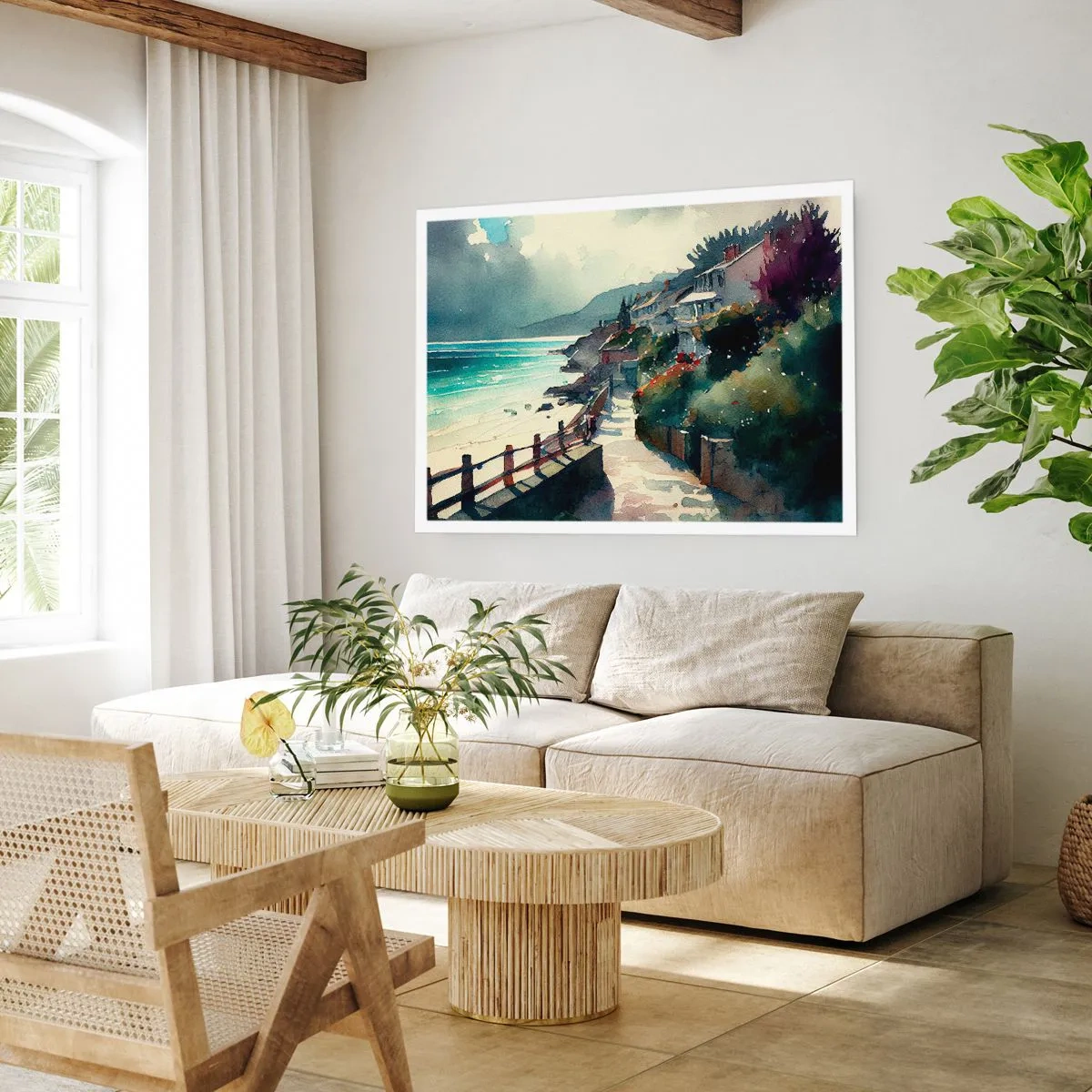 Poster - Mittelmeerstadt - 70x50 cm