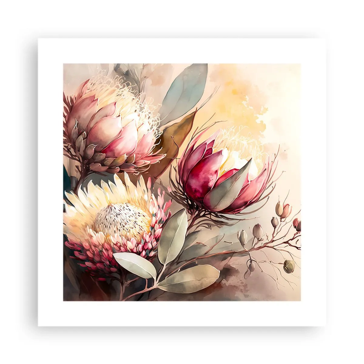 Poster - Im Profil und en face - 40x40 cm