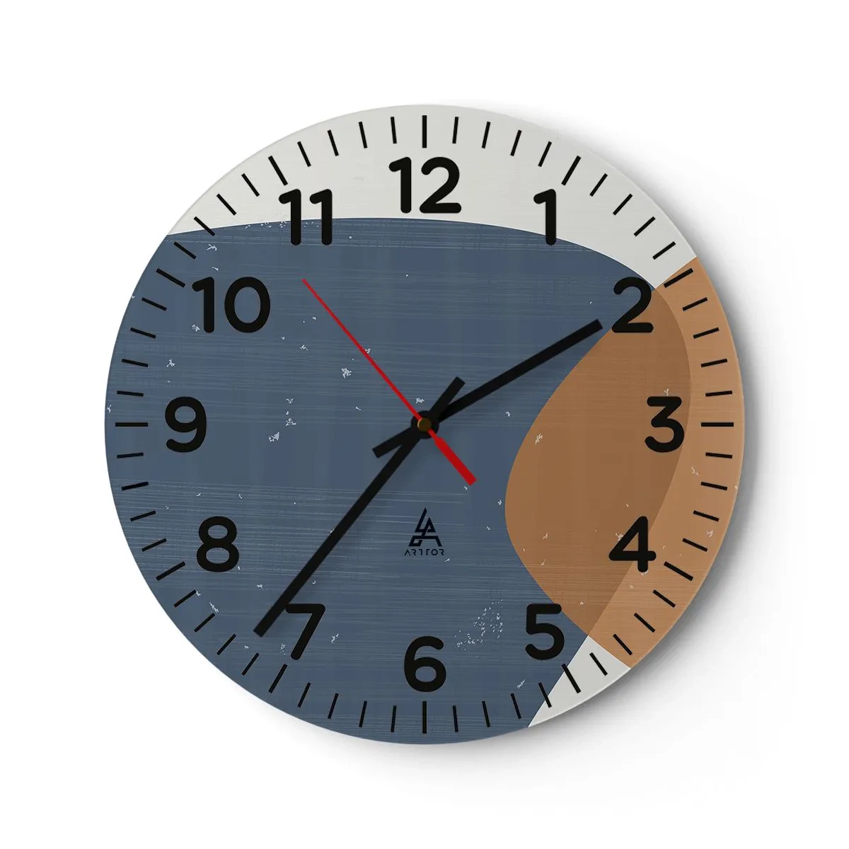 Wanduhr - Glasuhr - Ovale und Einflüsse - 40x40 cm