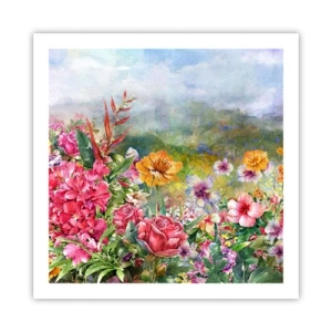 Poster - Ein Garten, der verrückt geworden ist - 60x60 cm