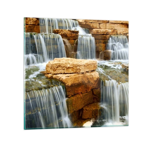 Glasbild - Bild auf glas - Treppe zum Himmel - 30x30 cm