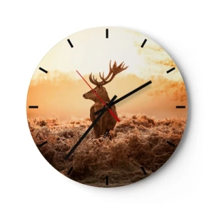 Wanduhr - Glasuhr - Herr im eigenen Land - 40x40 cm