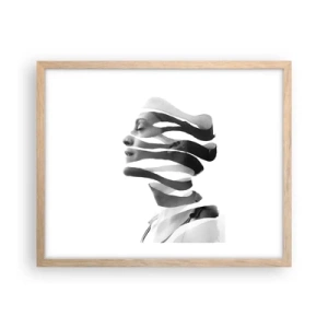 Poster in einem Rahmen aus heller Eiche - Surreales Porträt - 50x40 cm