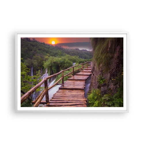 Poster in einem weißen Rahmen - Schönheit jenseits des Glaubens - 100x70 cm