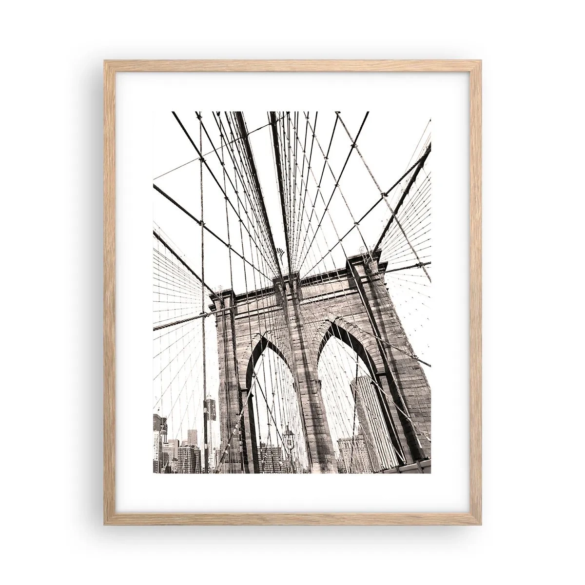 Poster in einem Rahmen aus heller Eiche - New Yorker Kathedrale - 40x50 cm