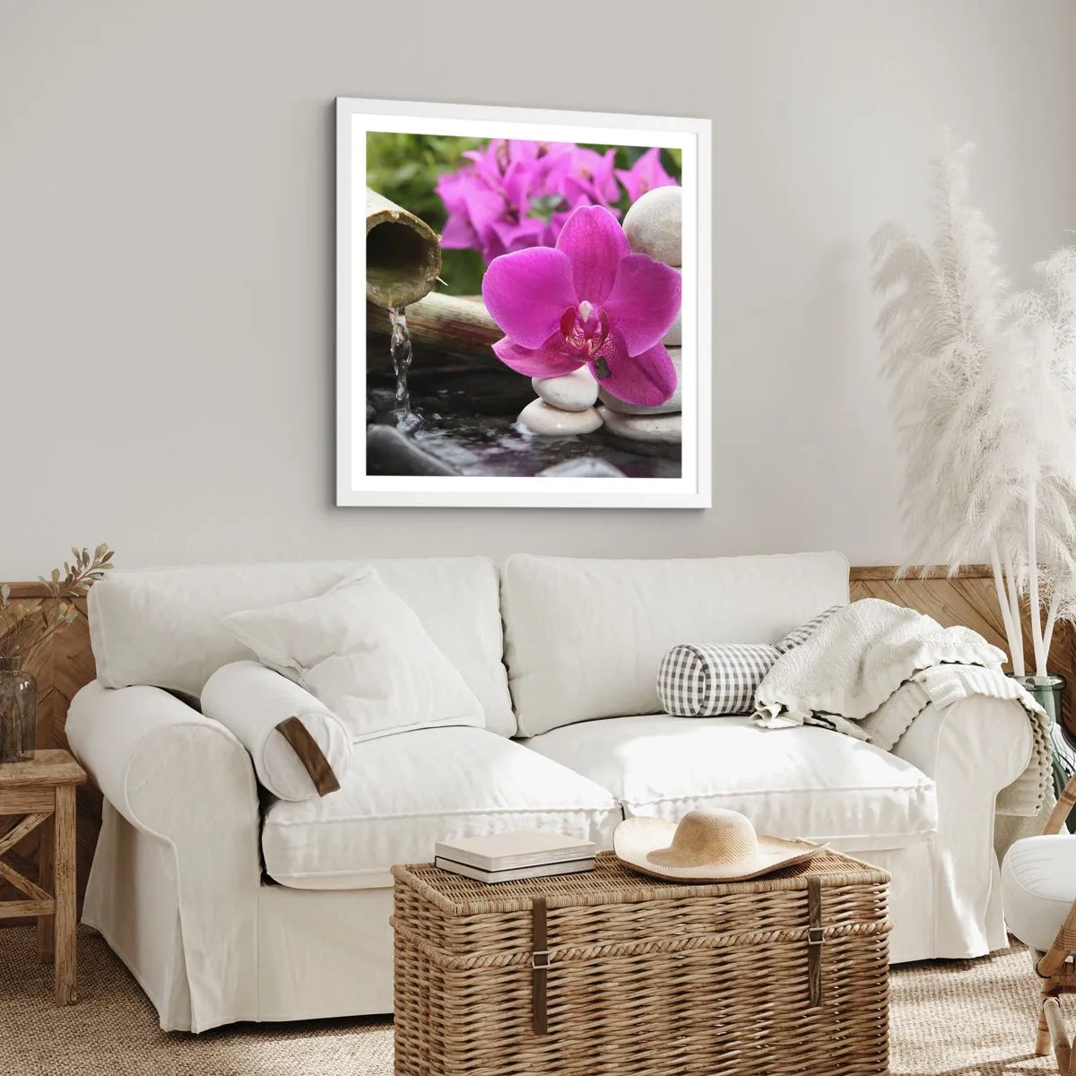 Poster in einem weißen Rahmen - Du ruhst dich schon aus - 40x40 cm