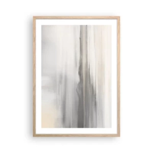 Poster in einem Rahmen aus heller Eiche - Nachdenkliche Distanz - 50x70 cm