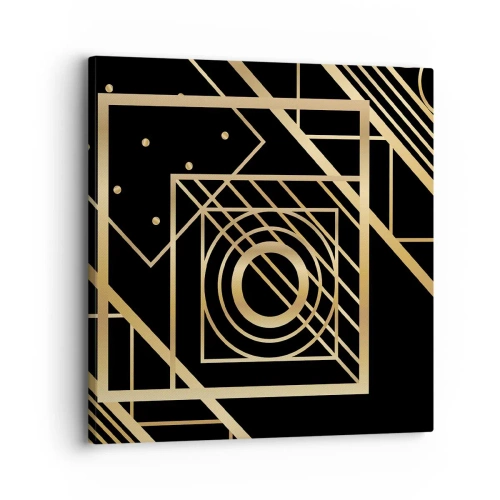 Bild auf Leinwand - Leinwandbild - Goldene Geometrie - 30x30 cm