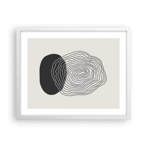 Poster in einem weißen Rahmen - Dauer und Schwingung - 50x40 cm