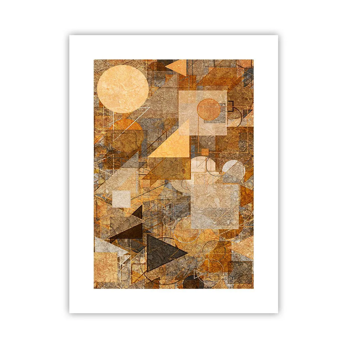 Poster - Eine kubistische Studie aus Bronze - 30x40 cm