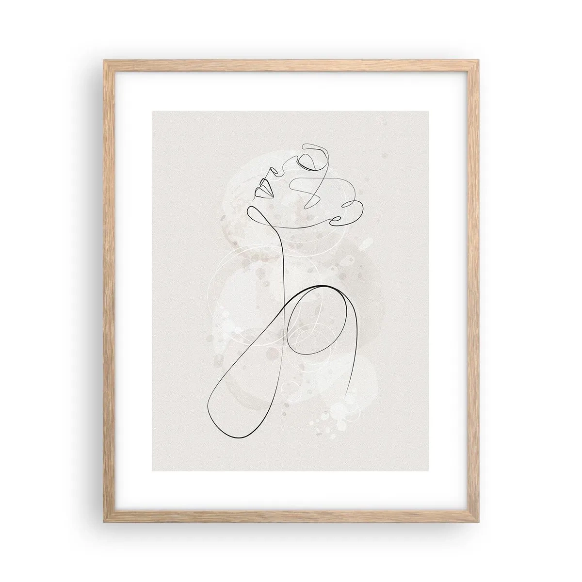 Poster in einem Rahmen aus heller Eiche - Die Spirale der Schönheit - 40x50 cm