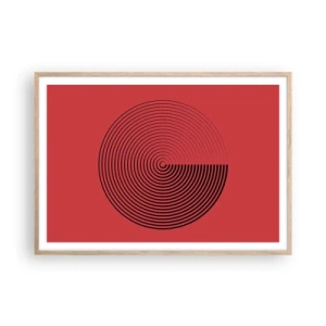 Poster in einem Rahmen aus heller Eiche - Kreisbewegung - 100x70 cm