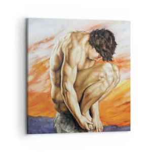 Bild auf Leinwand - Leinwandbild - In sich versunken - 70x70 cm