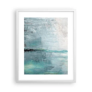 Poster in einem weißen Rahmen - Horizontal in Blau - 40x50 cm