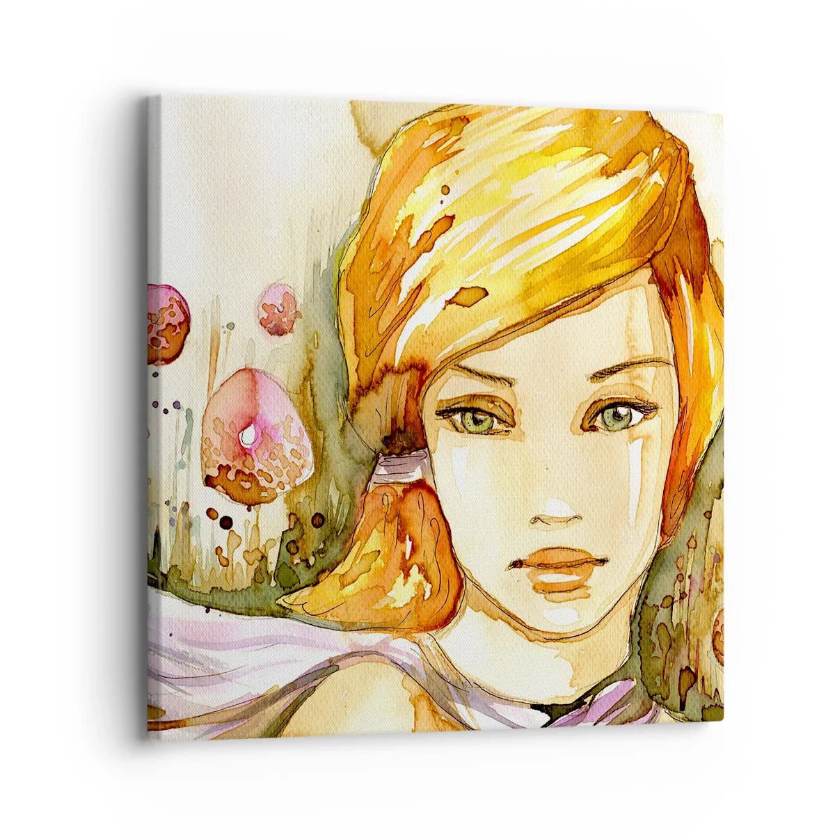 Bild auf Leinwand - Leinwandbild - Ein smaragdgrüner Look, der die Wut beruhigt - 30x30 cm
