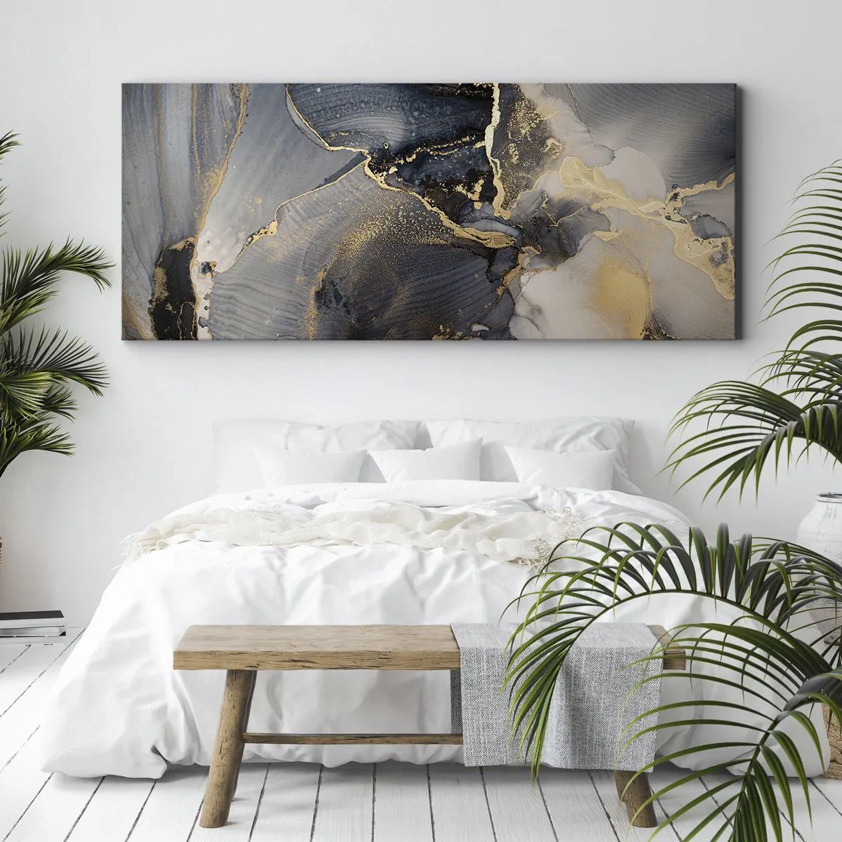 Bild auf Leinwand - Leinwandbild - Leben aus Stein - 90x30 cm