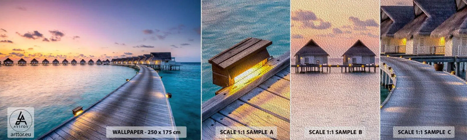 Fototapeten Muster Premium Sand - Urlaub - zurück zu den Quellen - Malediven, Landschaft, Reisen - 100x30 cm