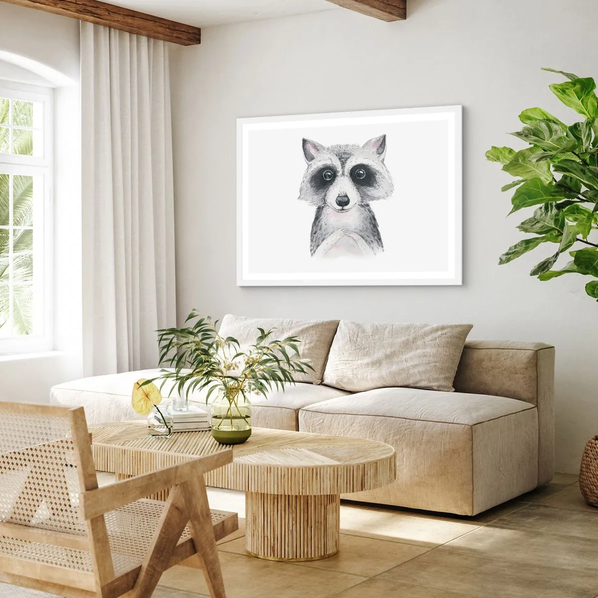 Poster in einem weißen Rahmen - Ein Moment zum Bewegen - 70x50 cm