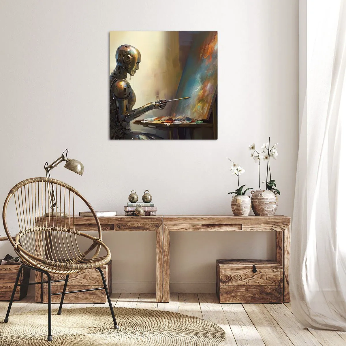 Bild auf Leinwand - Leinwandbild - Die Kunst der Zukunft - 40x40 cm