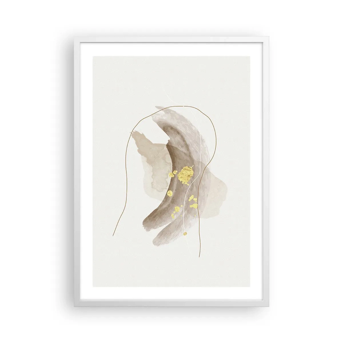 Poster in einem weißen Rahmen - Im Weltraum begegnet - 50x70 cm