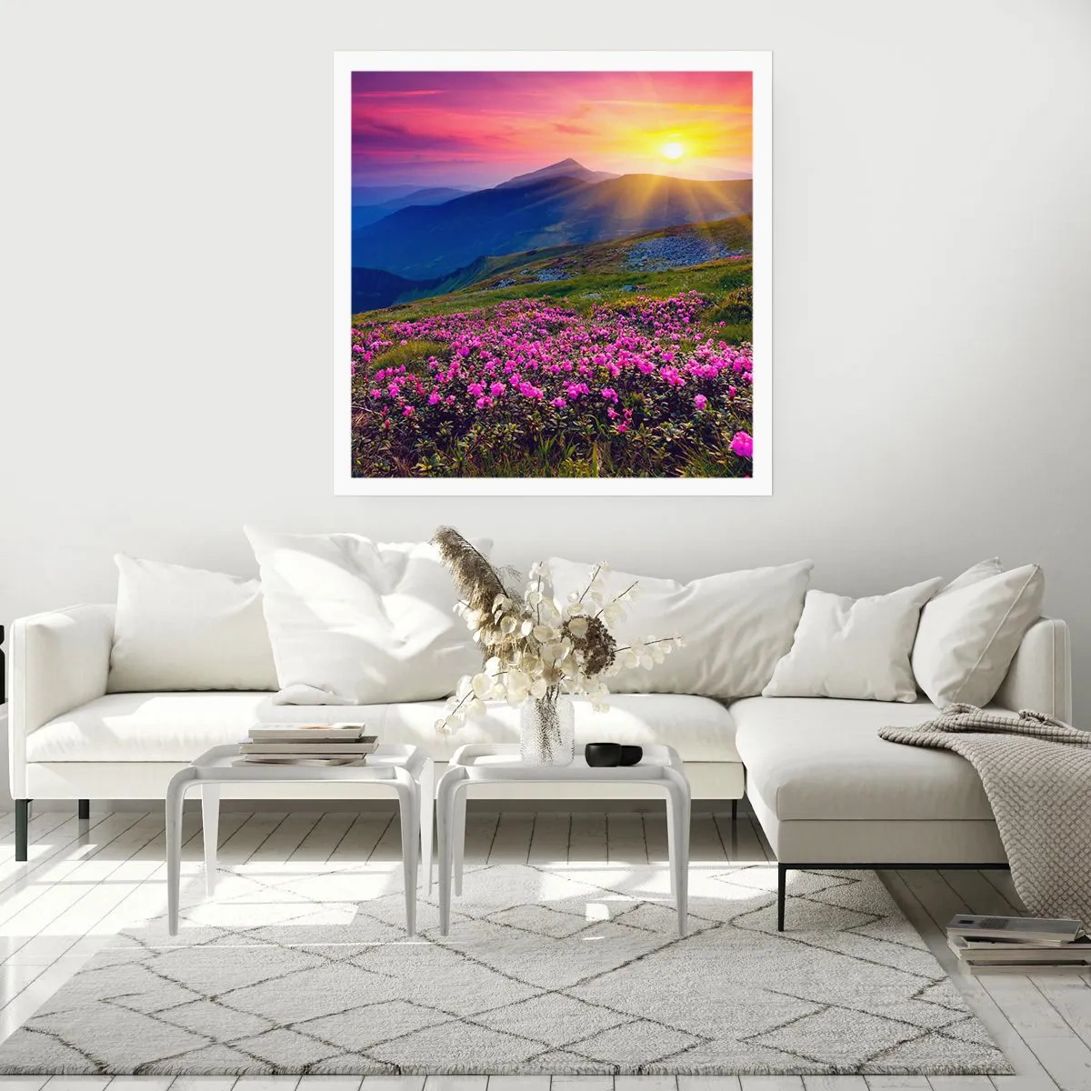 Poster - … Und drumherum duftet es nach Latschenkiefer und dem Duft von Kräutern - 50x50 cm