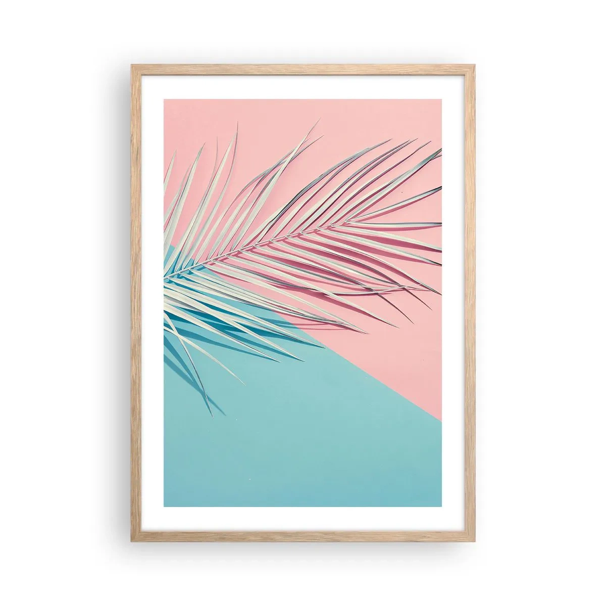 Poster in einem Rahmen aus heller Eiche - Tropischer Eindruck - 50x70 cm