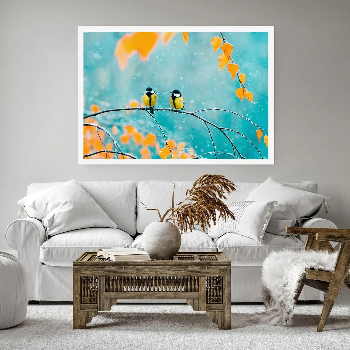 Poster - Vogelklatsch - 40x30 cm