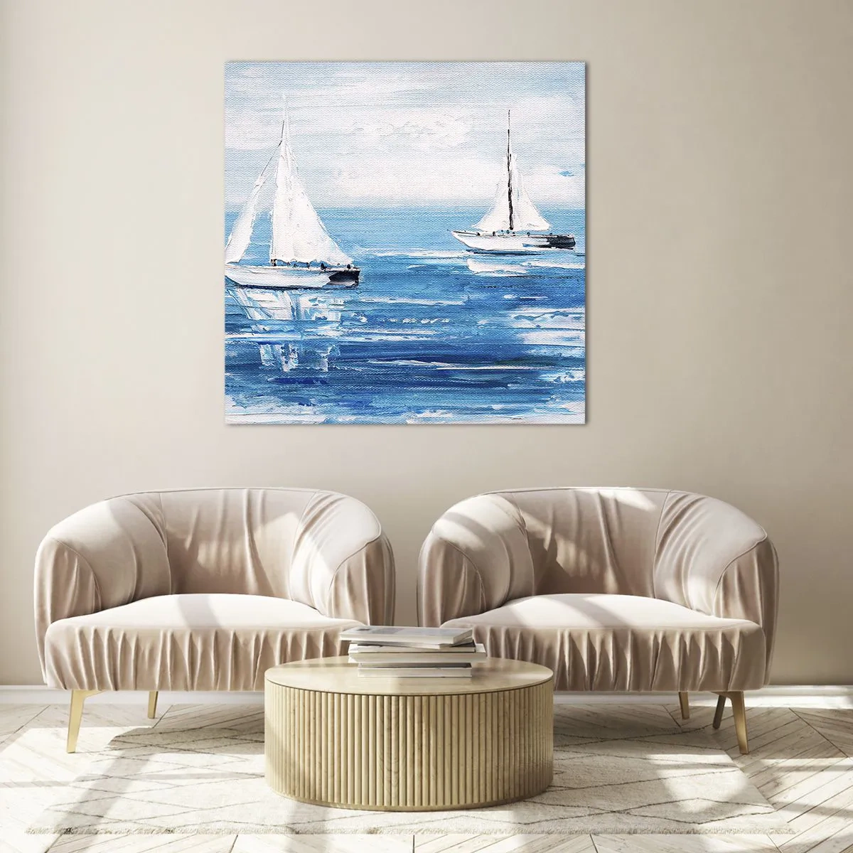 Glasbild - Bild auf glas - Mit Freund an der Seite - 30x30 cm