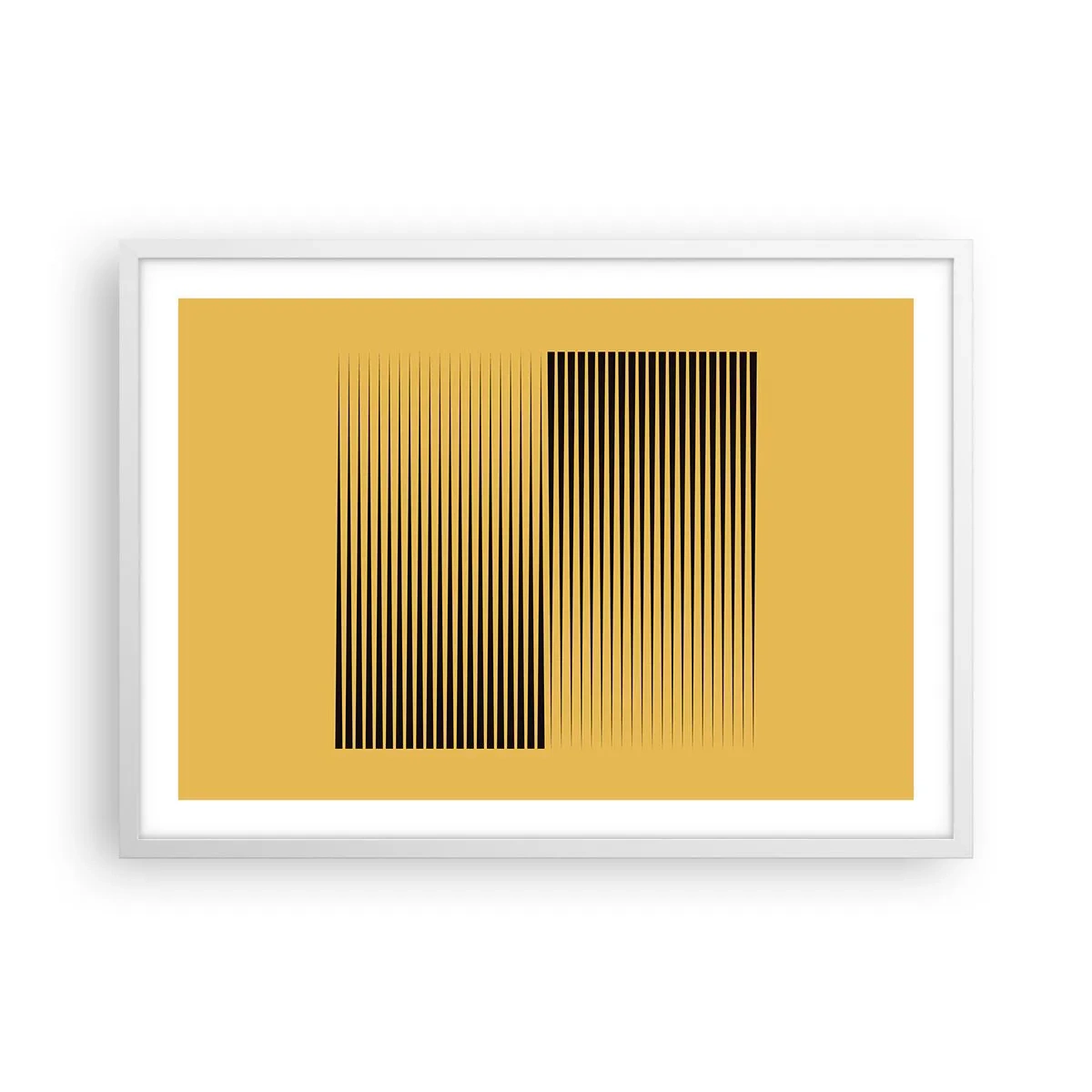 Poster in einem weißen Rahmen - Quadratur der Gegensätze - 70x50 cm