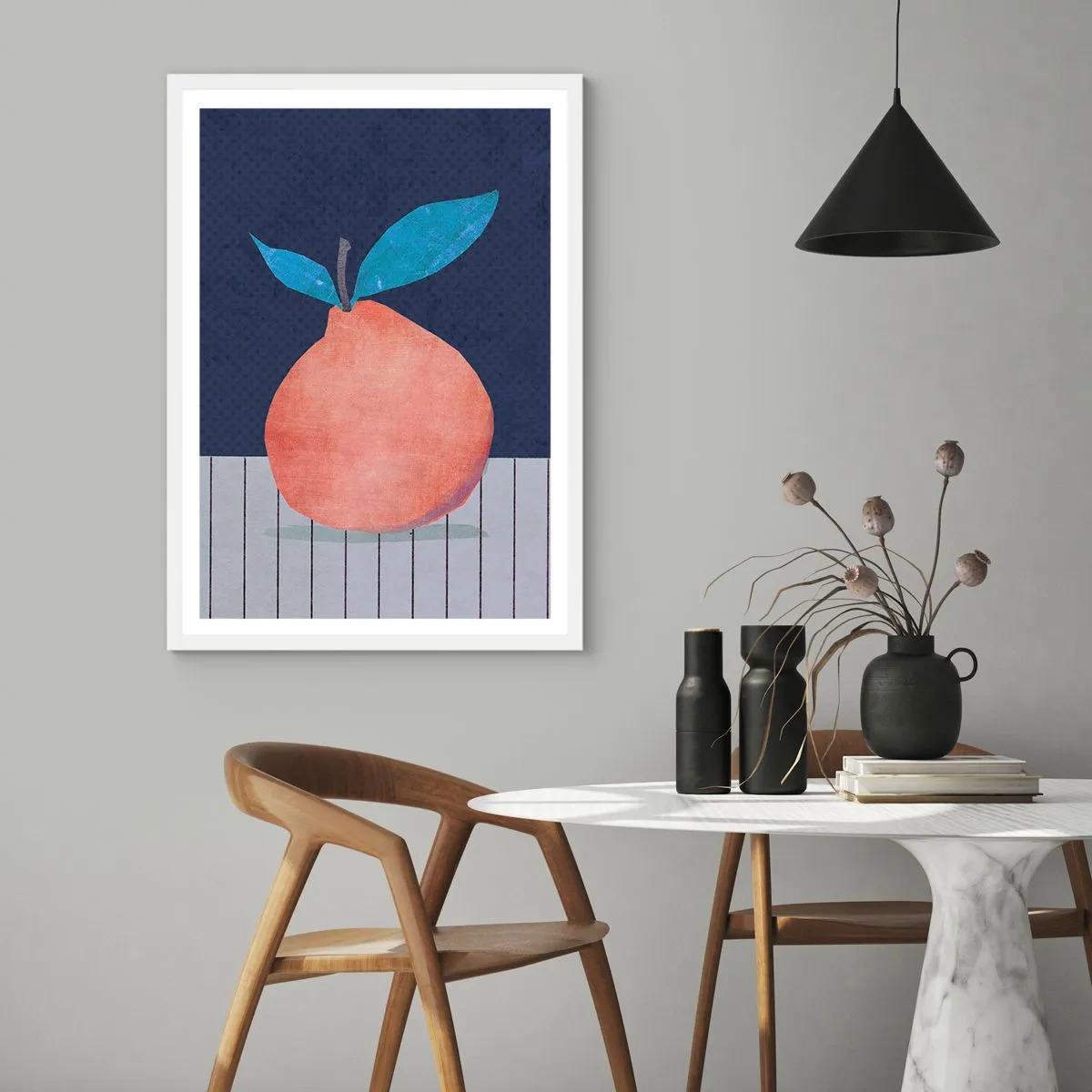 Poster in einem weißen Rahmen - Konvexität und Ebene - 70x100 cm