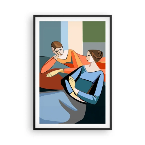 Poster in einem schwarzem Rahmen - Moment der Zuversicht - 61x91 cm