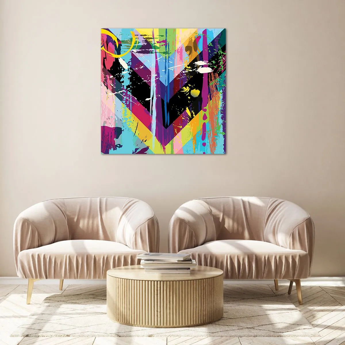 Glasbild - Bild auf glas - Von oben nach unten - 60x60 cm