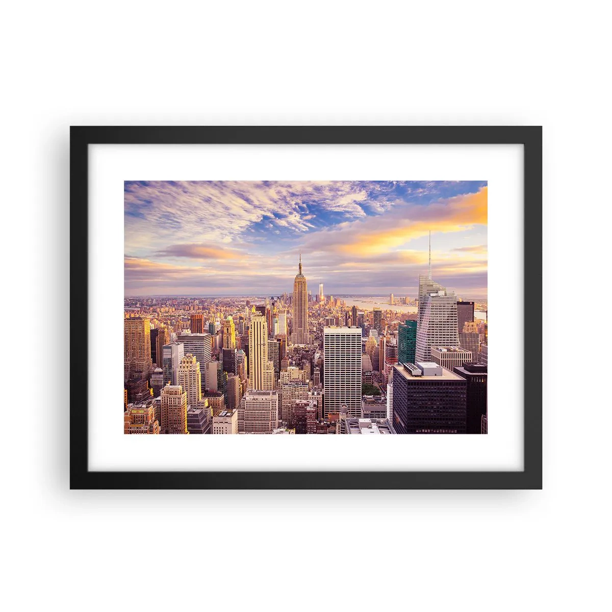 Poster in einem schwarzem Rahmen - Nur nach den Wolken greifen - 40x30 cm