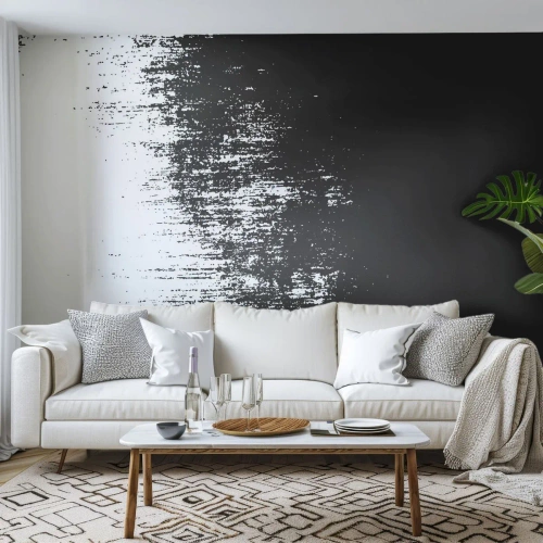 Fototapete Standard Eco - Und der Gewinner ist ... - Abstraktion, Stück, Schwarz und weiß - 500x350 cm