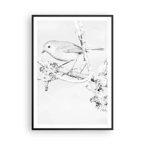 Poster in einem schwarzem Rahmen - Wintermorgen - 70x100 cm