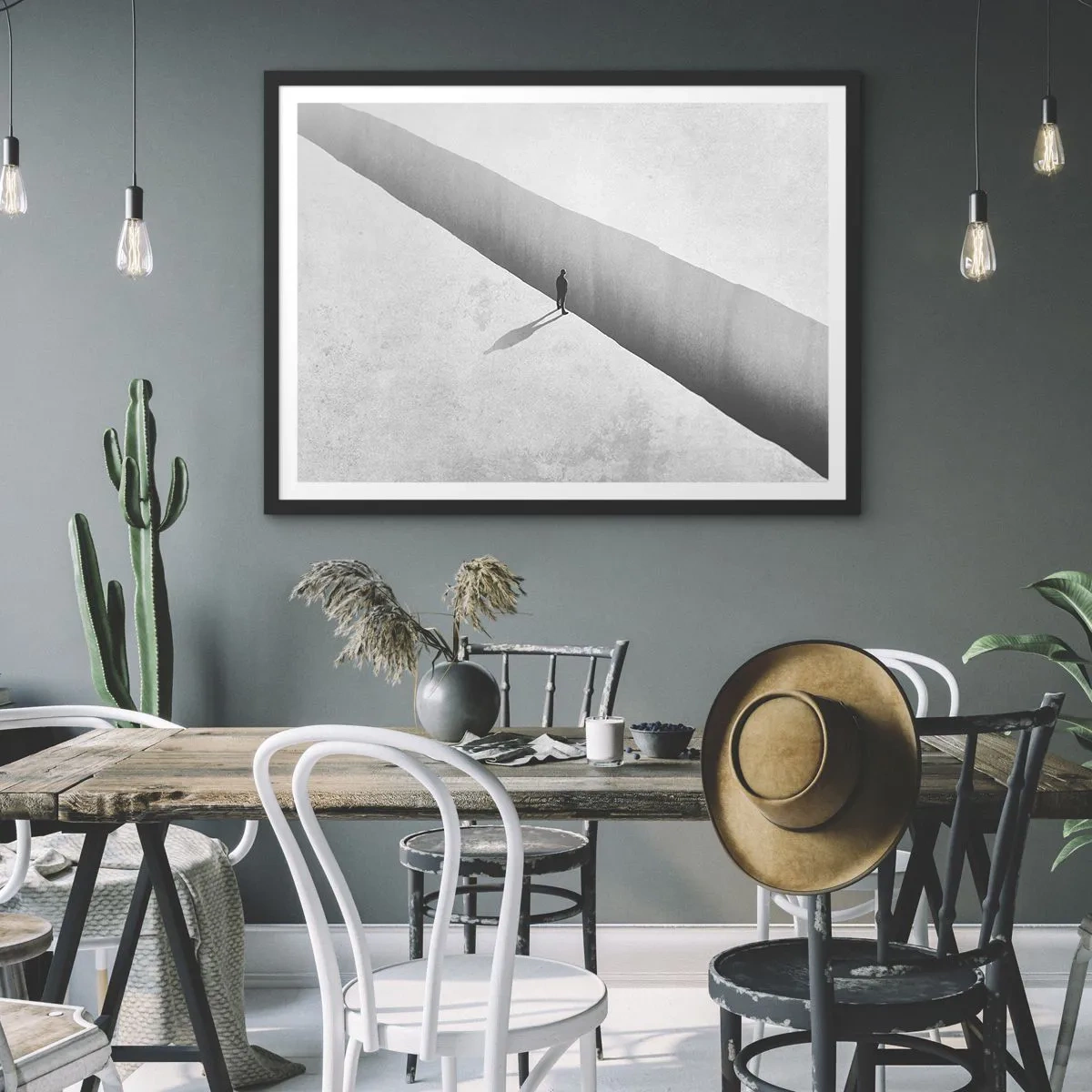 Poster in einem schwarzem Rahmen - Klares Ziel - 50x40 cm